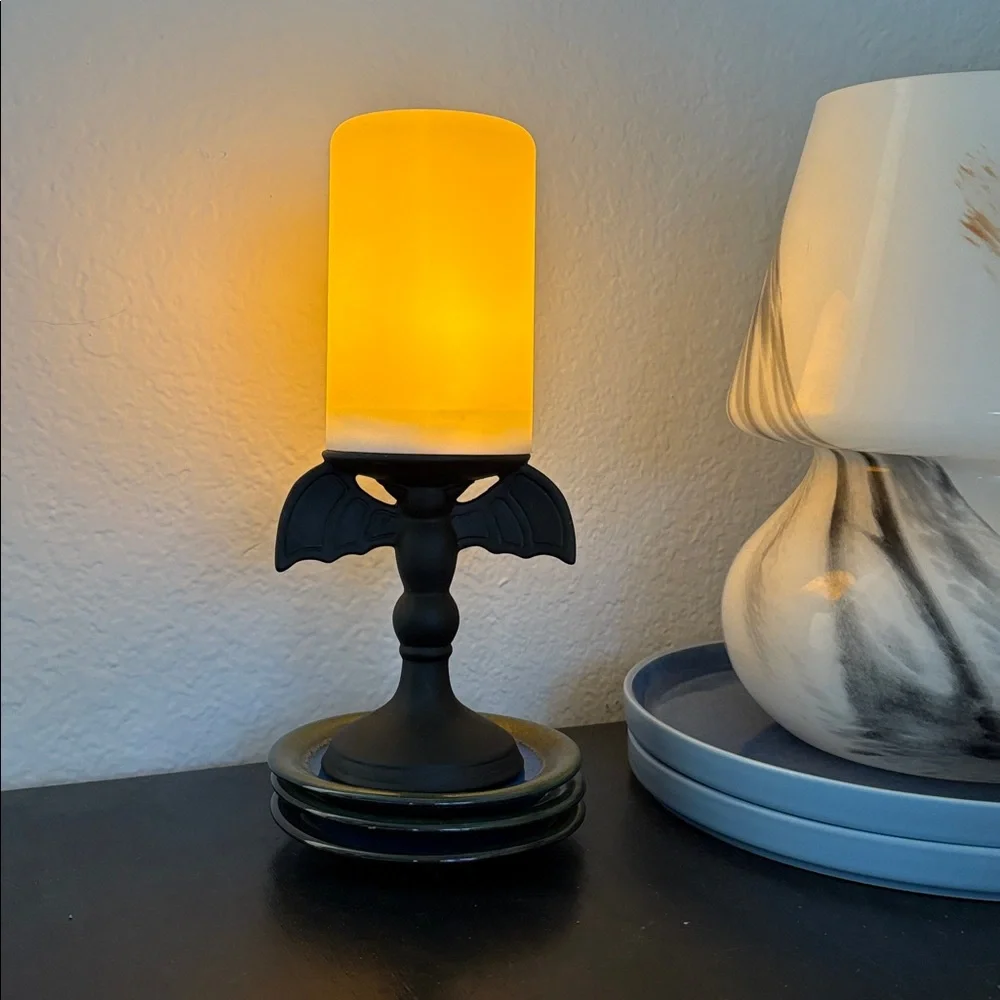 🆕HTF Target Black Bat Pedestal/Riser Candleholder